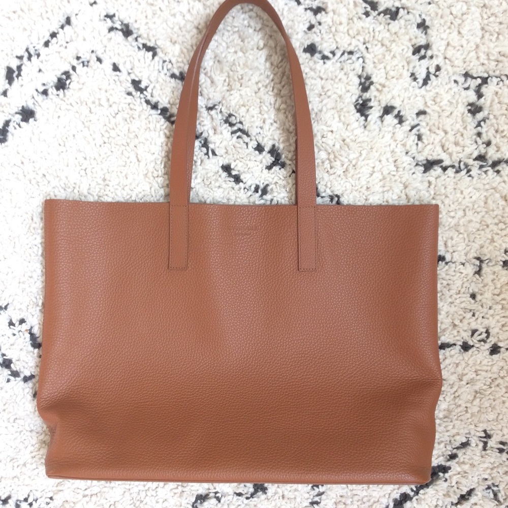 Everlane Soft Day Tote Cognac Italian Leather